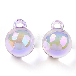 Pendenti in acrilico trasparente iridescente arcobaleno con placcatura uv&nbsp;PACR-CJC0004-09J