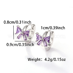 Anlaufgeschützte Creolen aus rhodiniertem Platin 925 Sterlingsilber mit Mikropavé und Zirkonia&nbsp;MJ7075-2