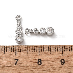 Messing micro pave klar zirkonia charme&nbsp;KK-C253-02A-P