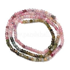 Colliers de perles de tourmaline multicolores naturelles à dégradé de couleurs&nbsp;G-D110-E02-01