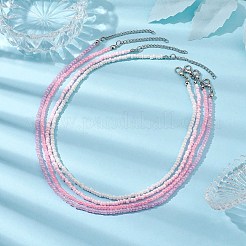 4 Stück 4-farbiges Glas-Saatperlen-Halsketten-Set&nbsp;NJEW-JN04645