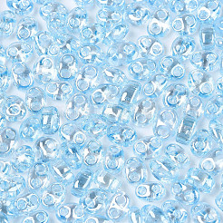Transparente Farben Glanz Glas Saatperlen&nbsp;SEED-N008-09B