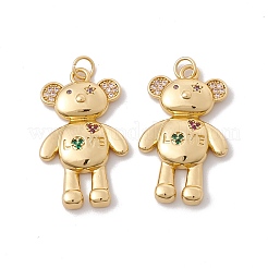 Placage en rack laiton micro pave pendentifs en zircone cubique colorée&nbsp;ZIRC-C040-23G
