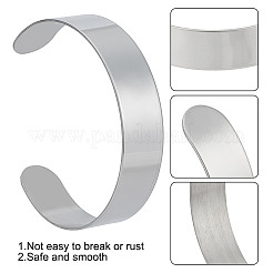 10 bracciale aperto in acciaio inossidabile 304&nbsp;BJEW-GO0001-02B