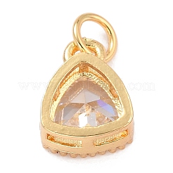 Véritables breloques en zircone cubique incrustée de laiton plaqué 18k or véritable&nbsp;ZIRC-L100-076G-07