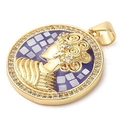 Pendentifs en laiton de placage de rack avec zircone cubique&nbsp;KK-K385-079G