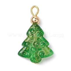 5 pendentif en verre avec perles en laiton&nbsp;PALLOY-JF03033
