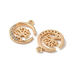 Pendenti in zirconi cubici trasparenti in micro pavè di ottone&nbsp;ZIRC-R113-02G