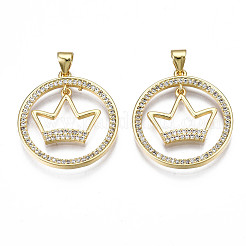 Pendentifs en laiton zircon cubique transparent&nbsp;KK-Q769-001-NF