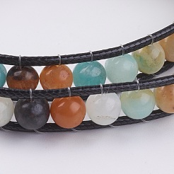 Natürliches Edelstein Wickelarmband&nbsp;BJEW-JB03613