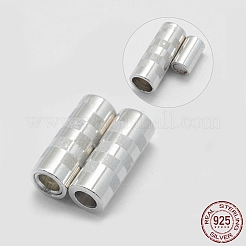 Cierres magnéticos de plata de ley chapados en rodio antideslustre. 925 unidad.&nbsp;STER-E056-006P-13x5