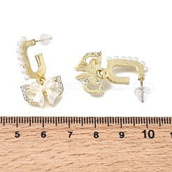 Ohrstecker aus Legierung und Harz&nbsp;EJEW-G466-15G