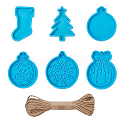 6 pièces pendentif moules en silicone&nbsp;DIY-BG0001-60