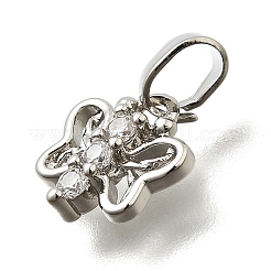 Ottone micro spianare pendenti zirconi&nbsp;KK-Z093-06P