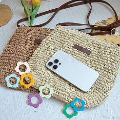64 pieza de herramienta de tejido de plástico de 8 colores&nbsp;DIY-CP0012-74B