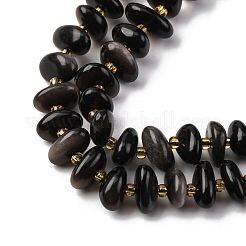 Natürlichen Obsidian Perlen Stränge&nbsp;G-RM250109-A5