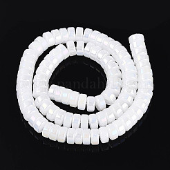 Couleur ab perles imitation plaqué jade de fils de verre&nbsp;GLAA-T026-4x8mm-J01
