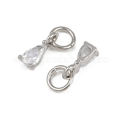 Pendentifs avec zircon cubiques à micro-pavés en laiton&nbsp;KK-Z120-05P-04