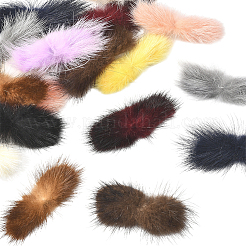 24 stücke 12 farben bowknot faux nerz pelz ornament zubehör&nbsp;FIND-SC0020-22