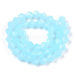 Chapelets de perles en verre imitation jade&nbsp;EGLA-A039-J6mm-D03