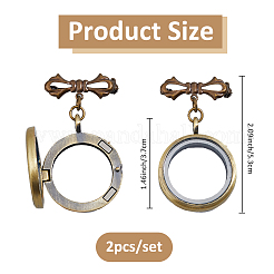 2 broche de latón con lazo&nbsp;JEWB-FH00026
