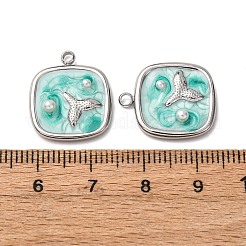 Pendentifs en acier inoxydable 304 émaillés&nbsp;STAS-P406-25A-P
