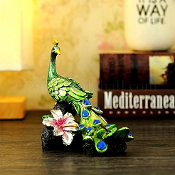 Kreative Pfauenharzstatuendekoration&nbsp;DJEW-PW0012-062
