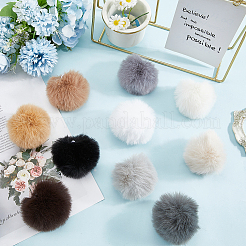 10 Stück 10 Farben weicher Pomponball aus künstlichem Kaninchenfell&nbsp;DIY-CY0001-87