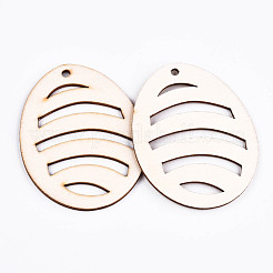 Ungefärbte natürliche Holzanhänger&nbsp;WOOD-S058-011
