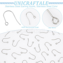 200 crochet de boucle d'oreille en acier inoxydable 304&nbsp;STAS-UN0058-59P