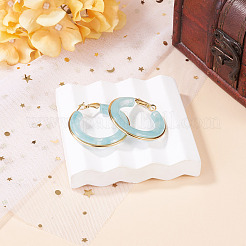 1 par de pendientes de aro de acero inoxidable 304&nbsp;EJEW-TA0001-89D
