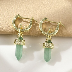 Pendientes de aro con mezcla de piedras naturales&nbsp;EJEW-P306-01G