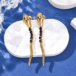 Pendientes de serpiente de acero inoxidable 304&nbsp;LS-EJEW-A136-03A-G