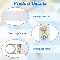 2 portachiavi con porta badge in feltro&nbsp;FIND-CP0004-06A