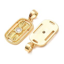 Pendentifs en laiton zircon cubique transparent&nbsp;CU-K002-06G