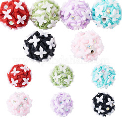 6 Stück 6 Farben handgefertigte Polymer Clay Strass- und Harzperlen&nbsp;CLAY-TA0002-10