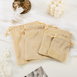 4 pochette de rangement pour bijoux en velours à cordon coulissant&nbsp;TP-TADJ0001-02