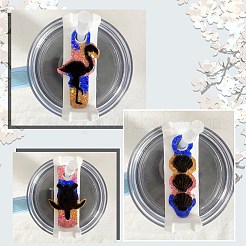 Diy diy tasse deckel dropping selbstklebendes identifikationsetikett 40oz straw fixing label plate rucksack label plate silicone making kits&nbsp;DIY-CJ0002-75