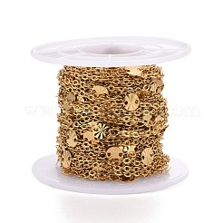 Catene portacavi a maglie tonde piatte in acciaio inox 304 con placcatura sotto vuoto in PVD&nbsp;CHS-E006-07G