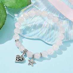 Natürliche runde Perlen-Stretch-Armbänder aus Rosenquarz&nbsp;BJEW-JB09900-02