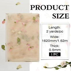 Netzstoff aus Polyester mit Fruchtstickerei&nbsp;KK-WH0558-10B