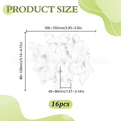 16 Stück Blumenornament aus Polyester&nbsp;DIY-HY0003-34D