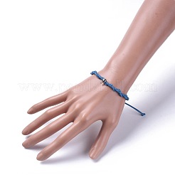 Pulseras de cuentas trenzadas de poliéster encerado coreano unisex ajustables&nbsp;BJEW-JB04669-04