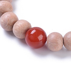 Legno perline bracciali tratto&nbsp;BJEW-JB05020-04