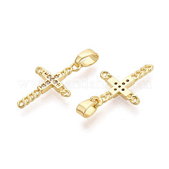 Messing micro pave klare zirkonia anhänger&nbsp;KK-N259-19G