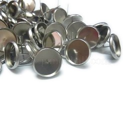 Engastes de aretes redondos planos de acero inoxidable 304 resistentes al deslustre&nbsp;STAS-I017-03