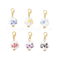 6 pz. 6 decorazioni pendenti in porcellana colorate&nbsp;HJEW-JM03938-02