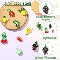 10pcs 10 Arten handgemachte Bunte Malerei-Anhänger&nbsp;LAMP-CJ0002-70