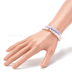 Ensembles de bracelets extensibles en perles heishi en pâte polymère&nbsp;BJEW-JB06301