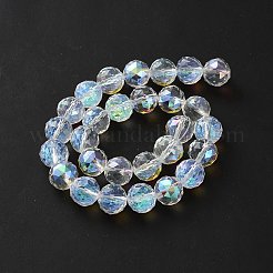 Transparentes perles de verre de galvanoplastie brins&nbsp;EGLA-N002-34E-H01
